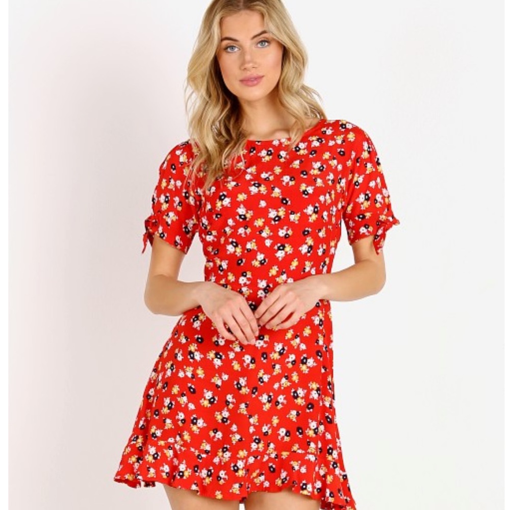 Faithfull the Brand Daphne Dress: Jasmine Red